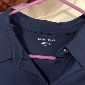 Eileen Fisher Navy Blue Blouse